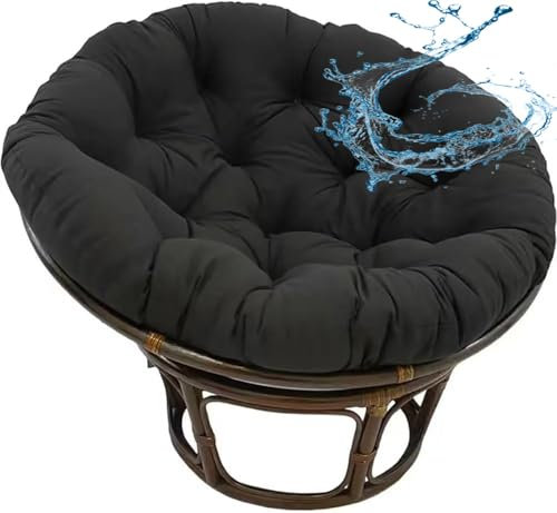 Hoowarm Rundes Papasansessel Kissen wasserdicht Sitzkissen Hängesessel Outdoor/Indoor Bodenkissen Kissen für Schwenksessel, Korbsessel Outdoor Gartenmöbel Sitzauflage Auflage(#6,150cm/59.05in)