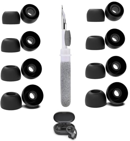 [8 Pairs] Replacement Ear Tips for JLab Go Air Sport+, with 3 in 1 Cleaner Kit, Silicone Ear Tips (XS/S/M/L)