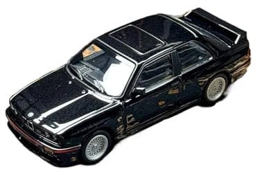 Modellauto Im Maßstab Maßstab 1:64 Für BMW M3 E30 Druckguss-Automodell Sammlerstück Miniatur-Druckguss-Replik Schwarz Für Die Sammlung