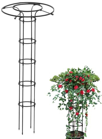 WJnflQN Rankgitter für Kletterpflanzen im Freien – Metall, vertikale Blume, dekoratives Gemüse, Blumen, Rankgitter, Turm für Garten, Hof, Rasen