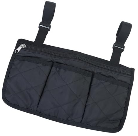 sodeber Wasserdichte Rollstuhl-Seitentaschen, mehrere Taschen, Rollstuhl-Hängetasche, Armlehne, Hänge-Griffhalter, Rollstuhlzubehör, Rollator