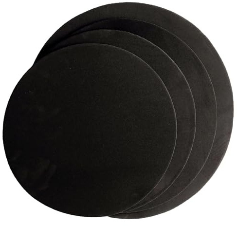 Trommeldämpfer Drum Quiet Pad 4 Stück 40,6x40,6x0,3cm | Foams Material, Schwarz, Rutschfest, für Jazz Schlagzeug und Heimübung, Nachhall