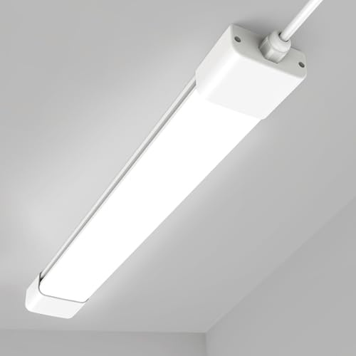 Modlicht Feuchtraumleuchte Led 60cm, 18W 1980LM werkstattlampe 4000K Neutralweiß, LED Deckenleuchte IP65 Wasserfest Wannenleuchte, kellerlampe für Büro Keller Garage Lager