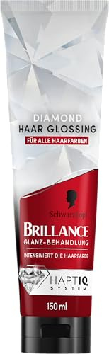 BRILLANCE Glanz-Behandlung, Haar Glossing Diamond Transparent (150 ml), Glossing für die Haare intensiviert jede Haarfarbe, kann wie eine Haarmaske angewendet werden