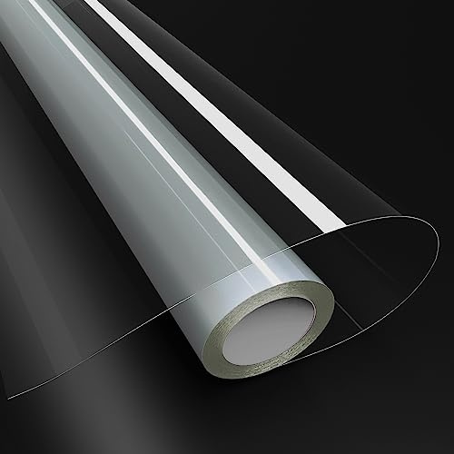 Clear Sticky-Back-Plastic Self-Adhesive Transparent Vinyl - Sticky Film 40 X 1000cm Waterproof Anti-Scratch Contact Paper for Kitchen Book Covers Wall Furniture Backsplash Covering Countertop