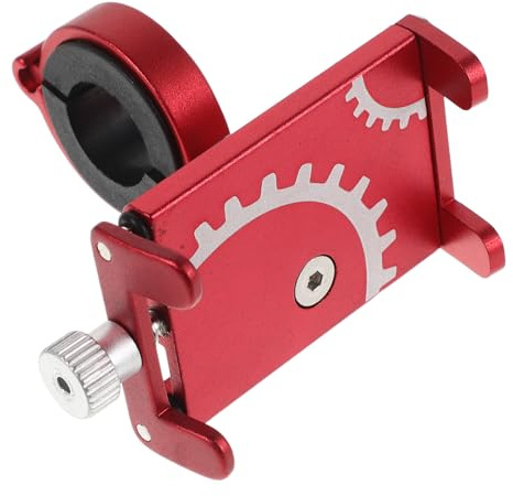 Tofficu Support de Téléphone Portable pour Vélo VTT sur Guidon, Fixation Stable, Compatible la Plupart des Smartphones, Rouge Résistant aux Intempéries, pour Usage Randonnée et Cyclisme