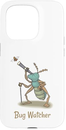 Bug Watcher Cute Bug with Telescope Case for iPhone 15 Pro