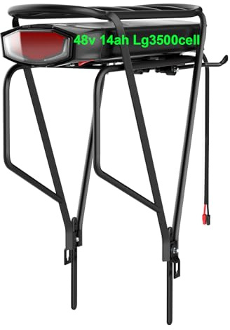 Batteria per bici elettrica con fanale posteriore motor 250W 500W 1000W | Batteria per bici elettrica con portapacchi pper