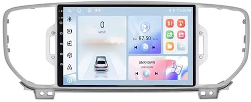 Android 16.0 Radio Coche con Pantalla Táctil 9 Pulgadas para Kia Sportage KX5 2016-2018 Navegación GPS Control del Volante 4G WiFi FM Am RDS Mandos Volante Bluetooth(HM601 4 Core WiFi 1+16GB)