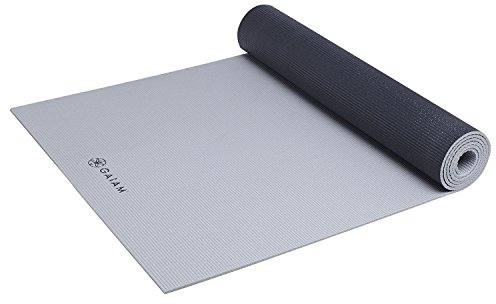 Gaiam Athletic Yoga Serie dynaMAT Xtra-Wide Matte, Schwarz/Grau, 5 mm