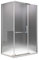 BuyLando.Shop [Typ-Clara] Frostglas - L Form Eck Duschkabine - Dusche - ESG - Variationen (100x90x195cm + Duschwanne + Ablauf)