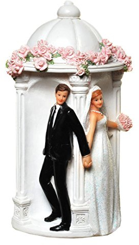 wunderschöne Spardose Pagode mit Brautpaar,Hochzeitskasse,Hochzeitsgeschenk