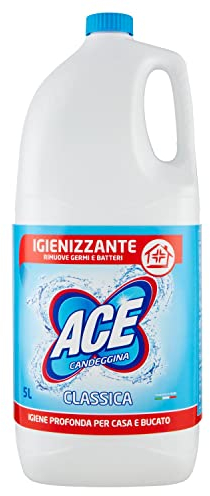 Ace Candeggina Classica per pulizia della Casa, Flacone da, 5 Litro