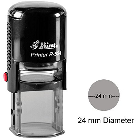 Glanzend Selbstfarber Stempel Individuelle rundes Logo Stamper Personalisierte 24mm / 2,4 cm