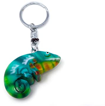 Unbekannt Schlüsselanhänger - Chamäleon Grün