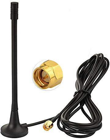 Eightwood 3G 4G Antenne SMA Antenne 3.5 dBi SMA TS9 Stecker Adapter Magnetfuß Omni mit RG174 3M Kabel Kompatibel für 2G 3G 4G LTE GSM GPS WLAN Bluetooth Huawei WiFi Router Wireless MEHRWEG