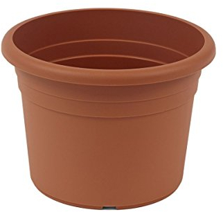 greemotion Pot de fleurs rond en plastique Ø 45cm 26L - Pot pour plantes extérieures et intérieures - Pot de jardin couleur terre cuite