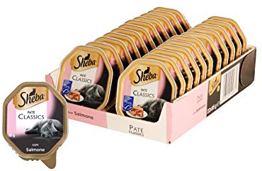 Sheba Paté Classics Katzenfutter mit Lachs, 85 g – 22 Schalen: insgesamt 1870 g