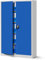 Jan Nowak Metallschrank Jan II 185 x 115 x 40 cm - Aktenschrank abschließbar mit 2 Türen, Mehrzweckschrank mit 5 Ebenen, Büroschrank aus Stahlschrank mit Pulverbeschichtung - Grau-Blau