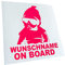Kiwistar - Autoaufkleber - Wunschname on Board Baby - neonpink - 11cm Höhe - Aufkleber für Auto, Laptop, Fahrrad, LKW, Motorrad mehrfarbig JDM Decal Racing