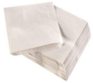 Lot de 6 sachets alimentaires en papier sulfite blanc pour fruits recyclables et biodégradables 15,2 cm 6 x 6 inches (152mm x 152mm) blanc