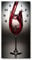 Tulup Reloj de pared silencioso de cristal, 30 x 60 cm, vino tinto moderno, cocina
