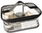 FIYUK Toiletry Bag Makeup Cosmetic Clear Bag Portable Waterproof Transparent Travel Large Storage Black
