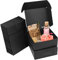 Kurtzy Schwarze Karton Geschenkbox mit Deckel (100er Pack) - 12 x 12 x 5 cm Geschenk Karton Box - Pappschachteln mit Deckel Einfach Zusammenzubauen - Partys, Geburtstage, Hochzeiten & Feiertage