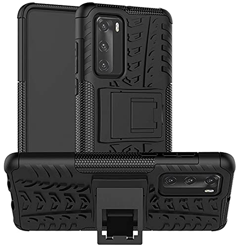 Verco Schutzhülle für Huawei P40 Hülle, Armor Outdoor Handyhülle für Huawei P40 Case Panzer Hardcase [Cover geeignet für Baustelle], Schwarz
