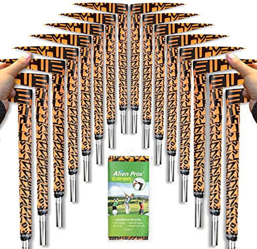 Alien Pros Golf Grip Wrapping Tapes (16-Pack) - Innovative Golf Club Grip Solution - Enjoy a Fresh New Grip Feel in Less Than 1 Minute (16-Pack, Egyptian Orange)