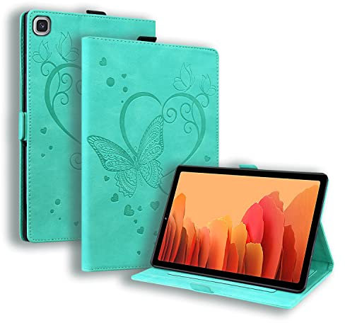 Auslbin Custodia per Samsung Galaxy Tab S5e 10.5 Pollice 2019 (SM-T720/T725) Pelle PU La Farfalla Modello Cover Tablet Case con Supporto Funzione (Verde)