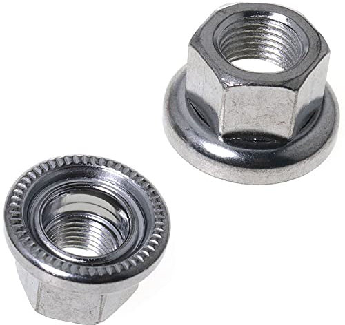 WELWIK 2 tuercas de eje de rueda de bicicleta de montaña 3/8-26 eje de bicicleta 3/8-26 tuerca MTB brida de cubo delantero tornillo de cubo de bicicleta de montaña bicicleta de carretera MTB tornillo