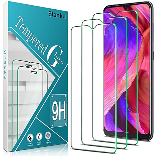 Slanku 3 Stück, Schutzglas für Samsung Galaxy A50 / A50s / M30s / M31 / M21 Schutzfolie, Frei von Kratzern, 9H Härte, 0.33mm Ultra-klar, Blasenfrei, Ultrabeständig, HD Displayschutzfolie