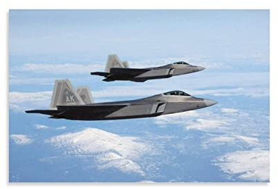Fighter Poster F-22 Raptor Stealth Fighter, dekoratives Gemälde, Leinwand, Wandkunst, Wohnzimmer, Schlafzimmer, Gemälde, 30 x 45 cm