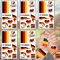 World Cup Tattoo Stickers, 50pcs Temporäre Tattoos Aufkleber Länderflagge Tattoos Aufkleber und Abziehbilder Körper Kunst Dekorationen für World Cup Fußballspiel Party (Deutschland)