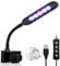 OsAtNb Aquarium Clip Light UK Adapter Nano Aquarium Light Full-Spectrum 3 Modes 5 Brightness Dimmable,Timing Function Flexible Gooseneck White+Red+Blue LED Fish Tank Clip on Light (6W)