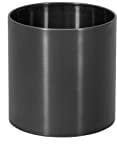 EUROPALMS STEELECHT-30 Nova, Edelstahlübertopf, anthrazit, Ø30cm | Runder Edelstahlübertopf im klassischen Design