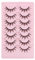 Oreola Manga Lashes Look naturel Wispy Spiky Lashes 7 paires de faux cils asiatiques 3D croisés Anime Lashes ressemblent à des grappes de cils individuels