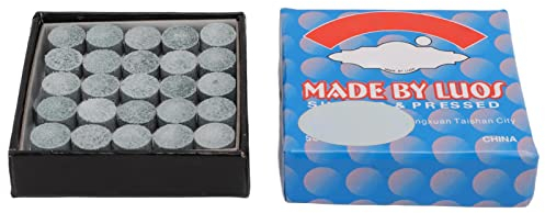 SUNGOOYUE Billard Queue Spitzen, 50 Stück Leder Hohe Reibung Billard Queue Spitze Klasse B Ersatzwerkzeug für den Täglichen Gebrauch Training (13mm)