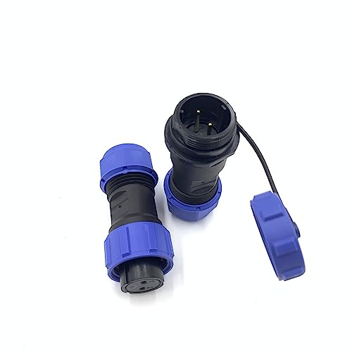 SP17 2 poli Aeronautica Connettore, IP68 Impermeabile 2 pin Connettore di Saldatura Femmina Spina e Maschio Presa Connettore Rotondo in Linea Tipo Aviation Spina per Lampade Esterne 500V 10A