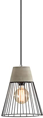 SilteD Iluminación colgante de cemento rústico rural para isla de cocina Lámpara colgante de hormigón de estilo industrial Luz colgante de hierro forjado para dormitorio de isla de cocina Present