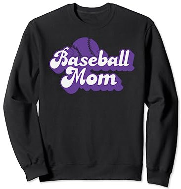 Baseball Mom - Sportivo vintage viola Felpa