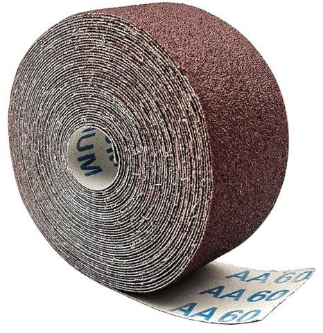 MFBJXC 60 Grit Sandpaper Roll 2 x 32.8 Feet Emery Cloth Roll Abrasive Sand Paper Roll for Wood Furniture Metal