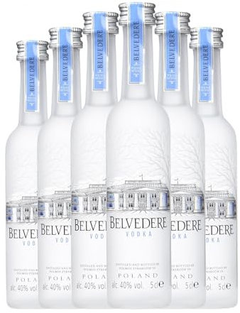 Vodka Belvedere Botellín Miniatura 5 cl (Caja de 6 Botellín Miniatura de 5 cl)