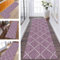 Teppich Läufer Lang Flur rutschfest waschbar Teppichmatte Küchenläufer 40X100CM Rosa Korridor Läufer Teppich Anpassbar Küchenmat Meterware Flurteppich Dauerhaft Wohnzimmer Schlafzimmer Esszimmer