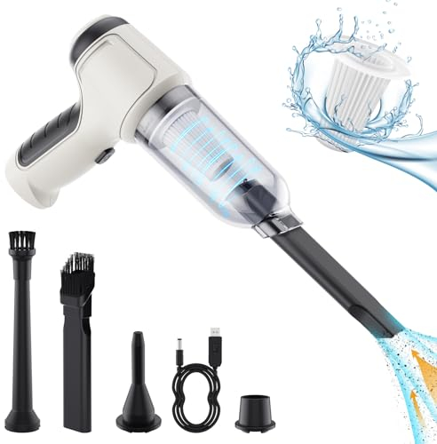 Handheld Vacuum Cleaner Rechargeable Hand Held Vacuum Cordless Portable Car Vacuum Cleaner Car Hoover Cleaning for Pet Hair Car Home Office Kitchen