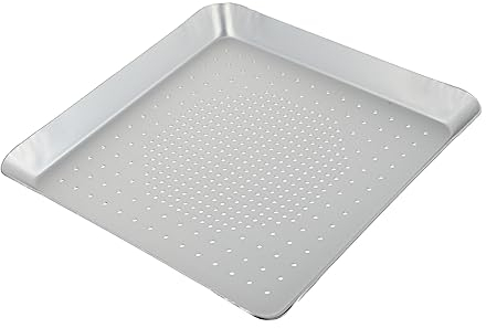 FELTECHELECTR 9-inch Square Perforated Pizza Pan Aluminium Alloy Baking Tray Hollow Design Home Kitchen Bakeware for Crispy Thin Crust Pizza and Bread