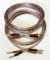 A1 Sound Van Damme Hi-Fi Series 2.5mm Sq LC-OFC directional speaker cable pair, two cables terminated with gold plated 4mm banana plugs on all ends 8 plugs in total (4 metre pair)