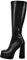 MissHeel Stivale con tacco lungo, con tacco alto, punta quatica, colore nero, Nero , 37 EU