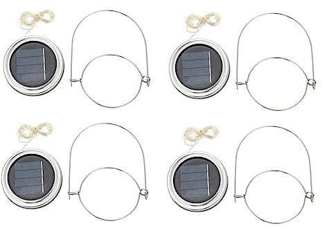 jojofuny 4 Sätze Solar Lichterkette Für Glasflaschen Deckel Für Glaslichterketten Ersatzdeckel Für Gläser Led-lichterketten Garten Dekoration Im Freien Einfach Auf Regalen, Tischen, Verande